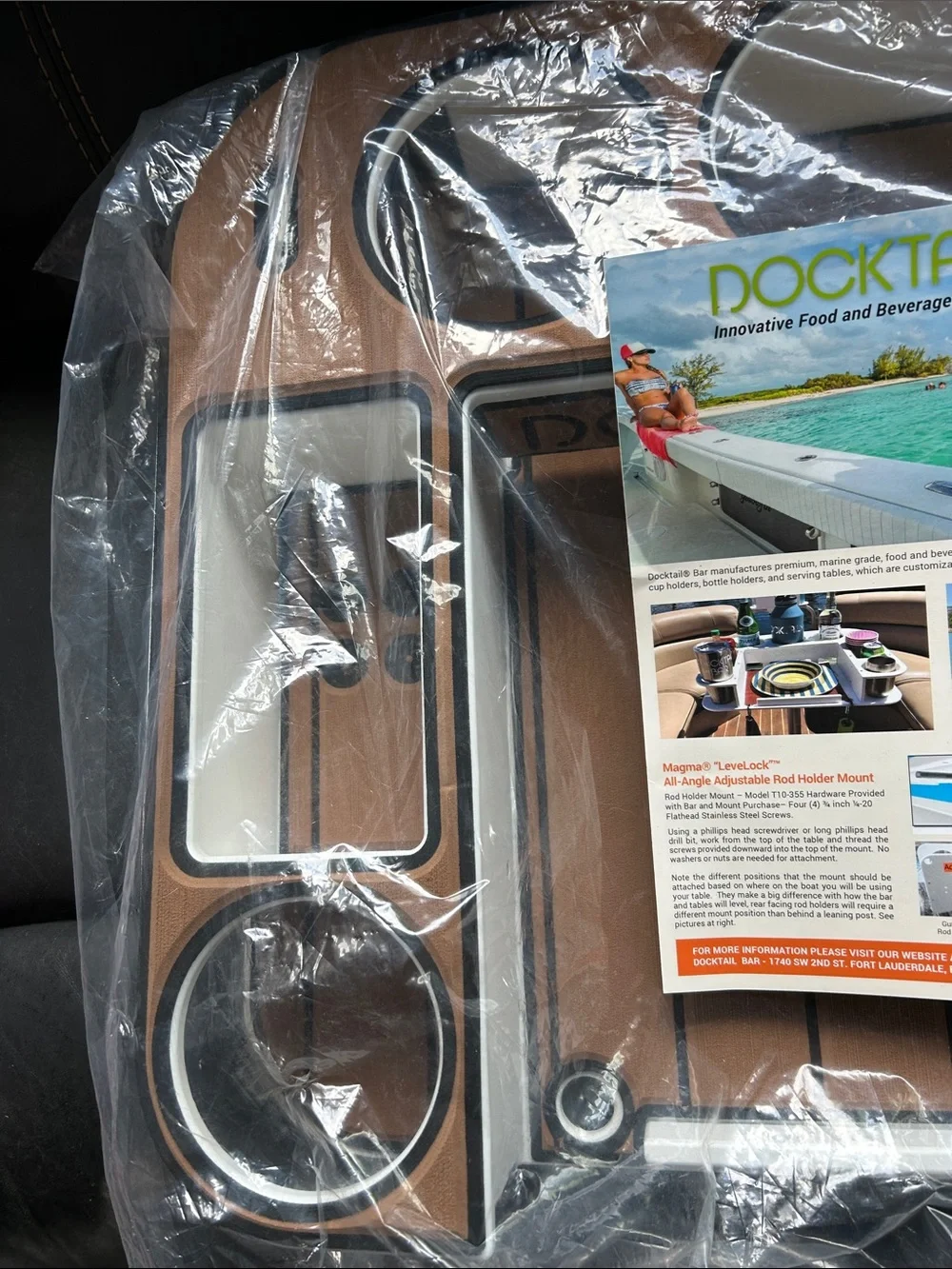White Marine Drink & Snack Caddy